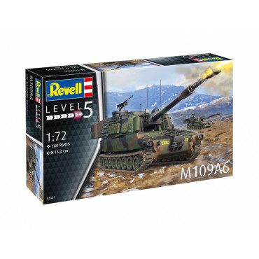 KIT PARA MONTAR REVELL TANQUE DE GUERRA M109A6 1/72 160 PEÇAS REV 03331